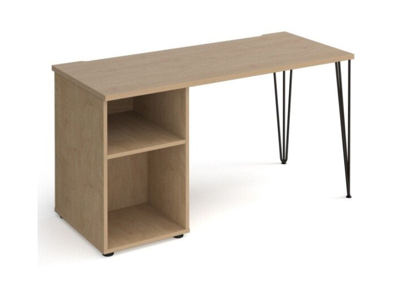 Ashvale Oatford Rectangular Office Desk + Pedestal